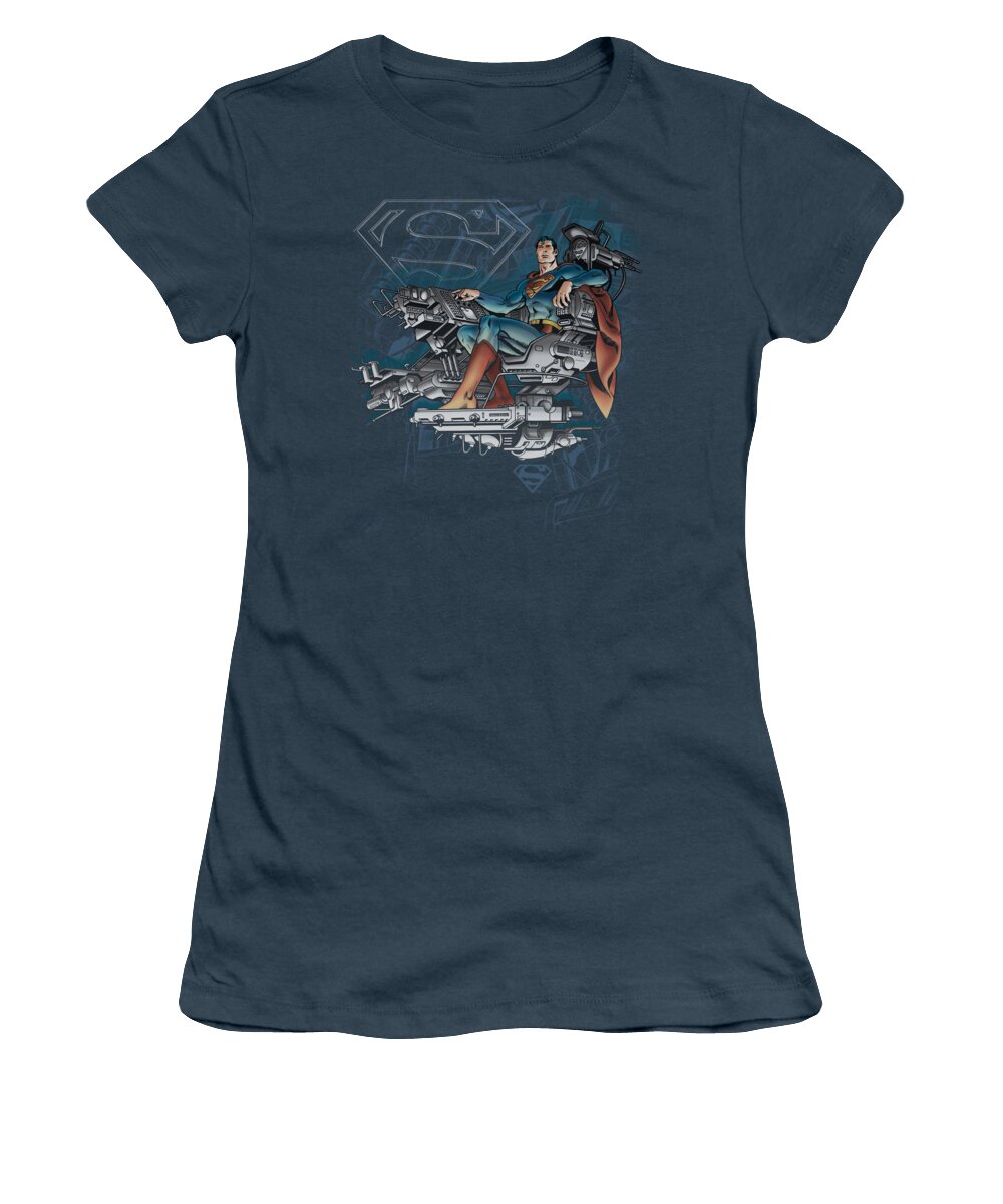 Dc Comics Women's T-Shirt featuring the digital art Dc - Super Mind by Brand A