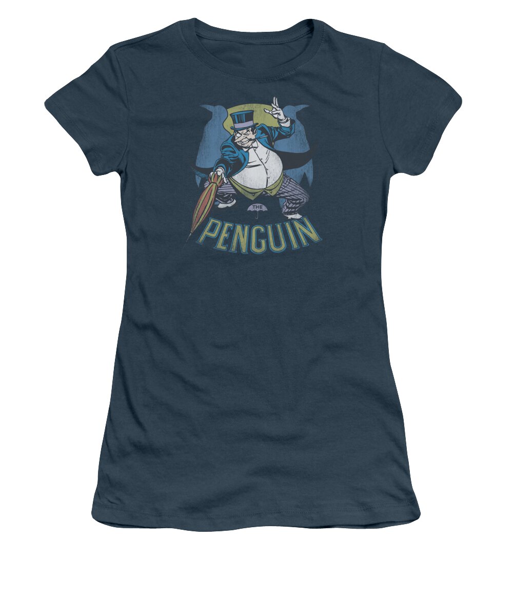 Dc Comics Women's T-Shirt featuring the digital art Dc - The Penguin by Brand A
