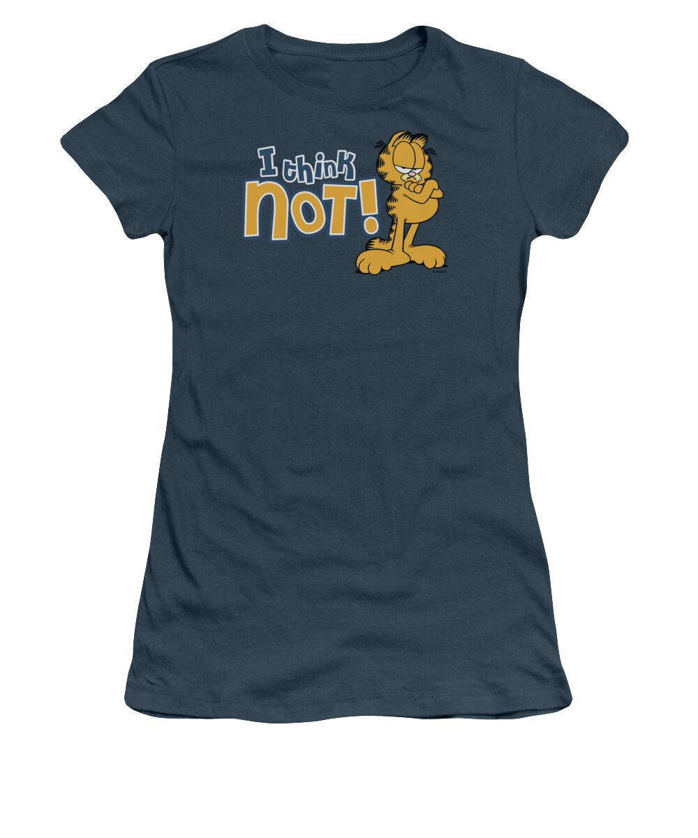 Garfield Women's T-Shirt featuring the digital art Garfield - I Think Not by Brand A