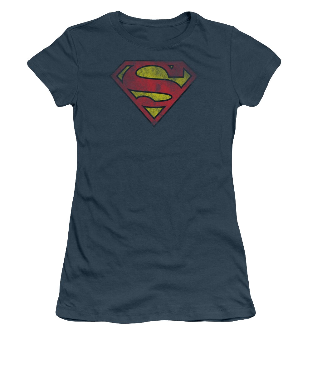 Superman Women's T-Shirt featuring the digital art Superman - Inside Shield by Brand A