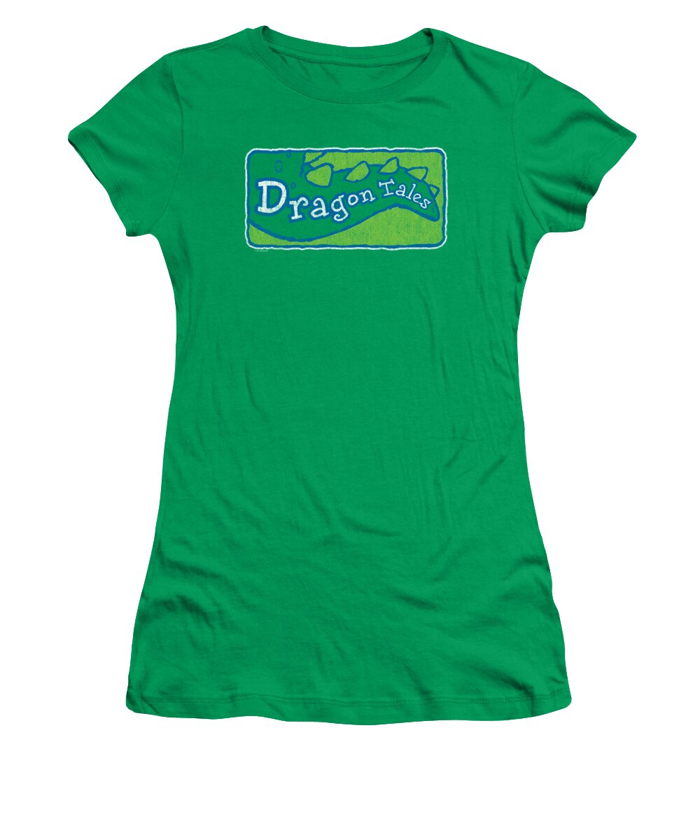  Women's T-Shirt featuring the digital art Dragon Tales - Logo Distressed by Brand A
