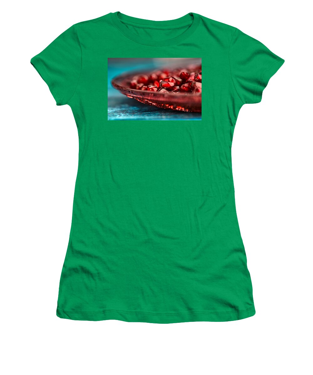 Pomegranate Women's T-Shirt featuring the photograph Pomegranate #7 by Nailia Schwarz
