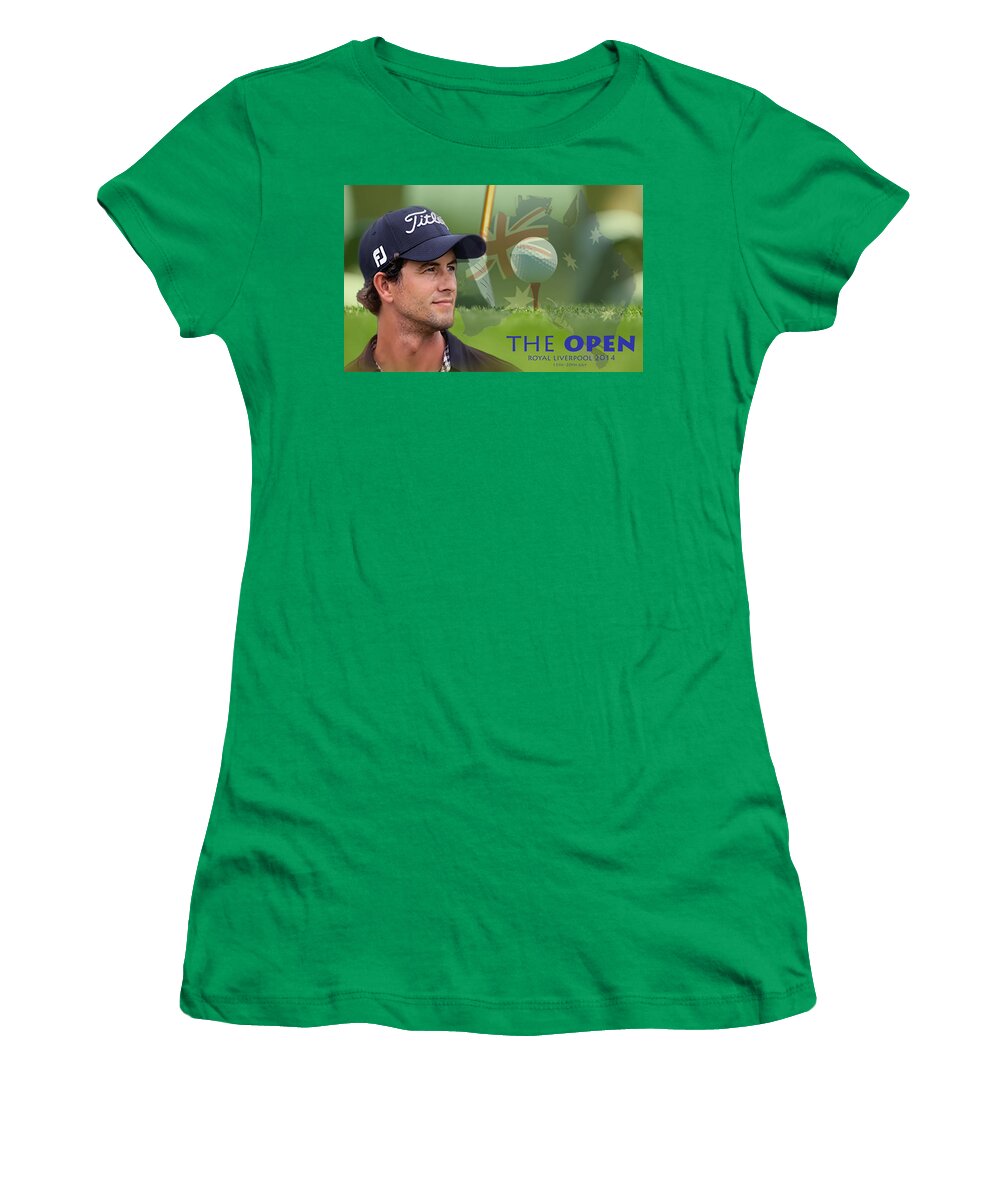 Golf Women's T-Shirt featuring the photograph Adam Scott by Spikey Mouse Photography