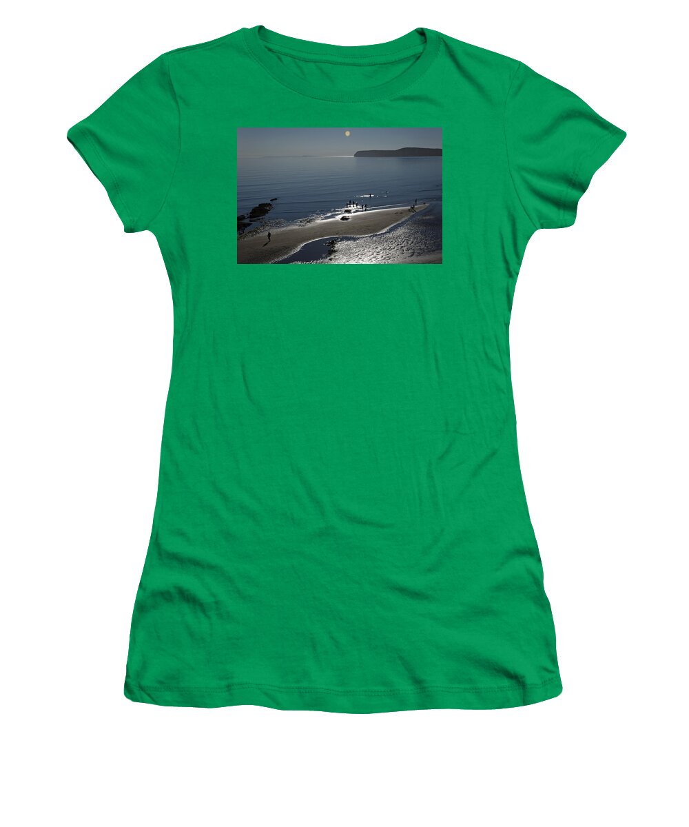 Britain Women's T-Shirt featuring the photograph Against The Light - Compton Bay by Rod Johnson