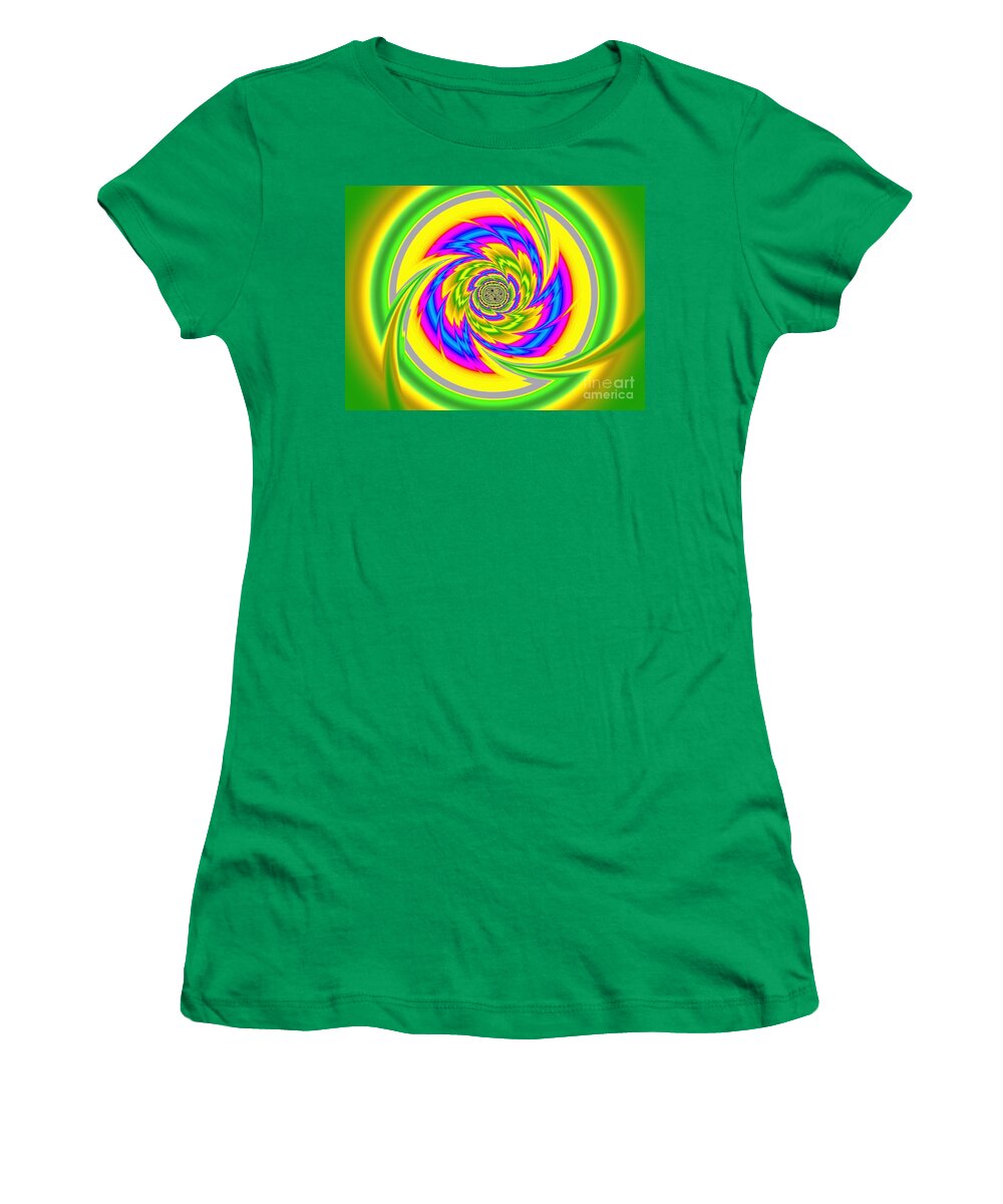 Fractal Women's T-Shirt featuring the digital art All The Colours by Vix Edwards