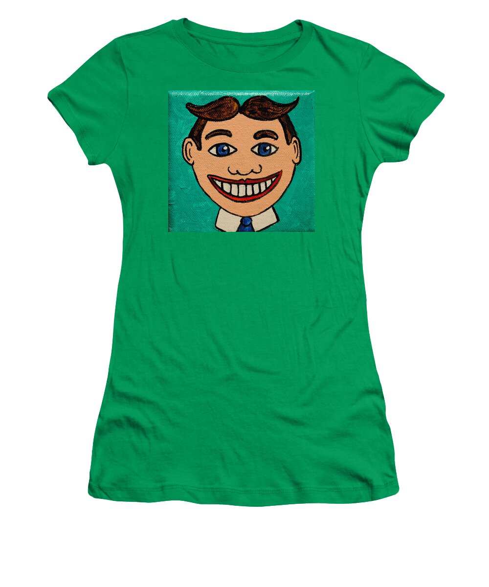 Tillie Women's T-Shirt featuring the painting Another Happy Face by Patricia Arroyo