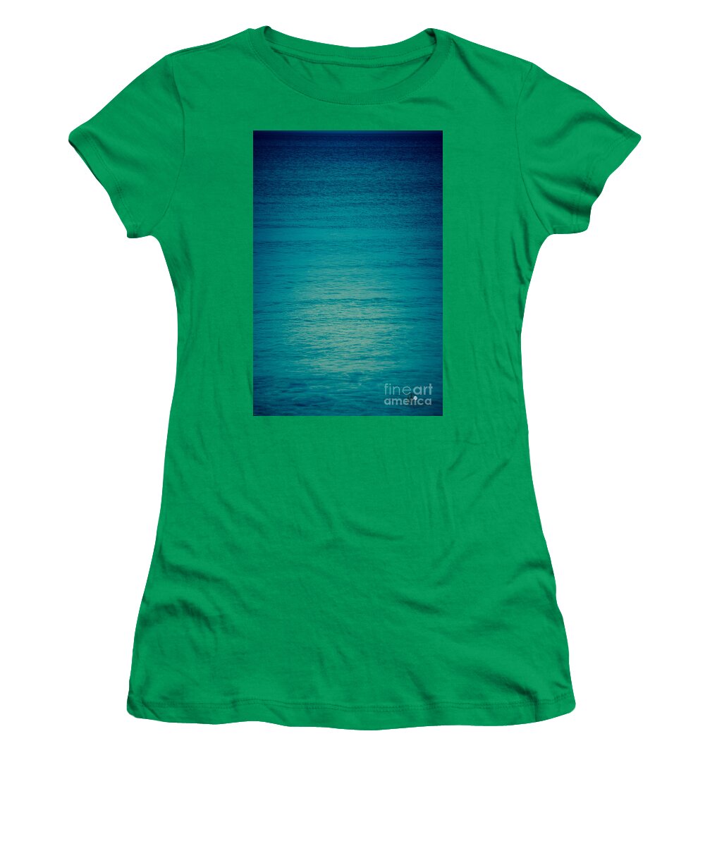 Blue Women's T-Shirt featuring the photograph Blue Water by Ronald Grogan