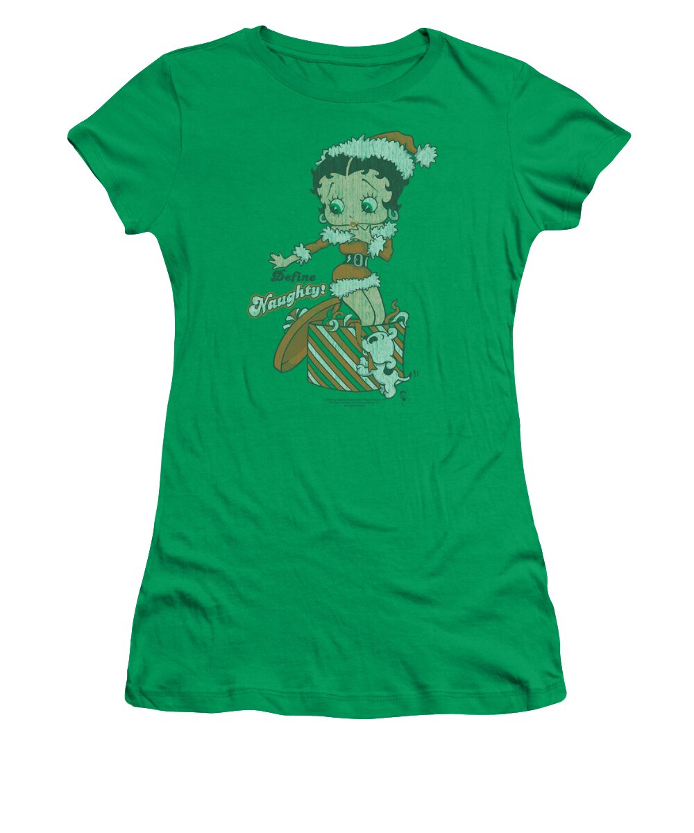 Betty Boop Women's T-Shirt featuring the digital art Boop - Define Naughty by Brand A