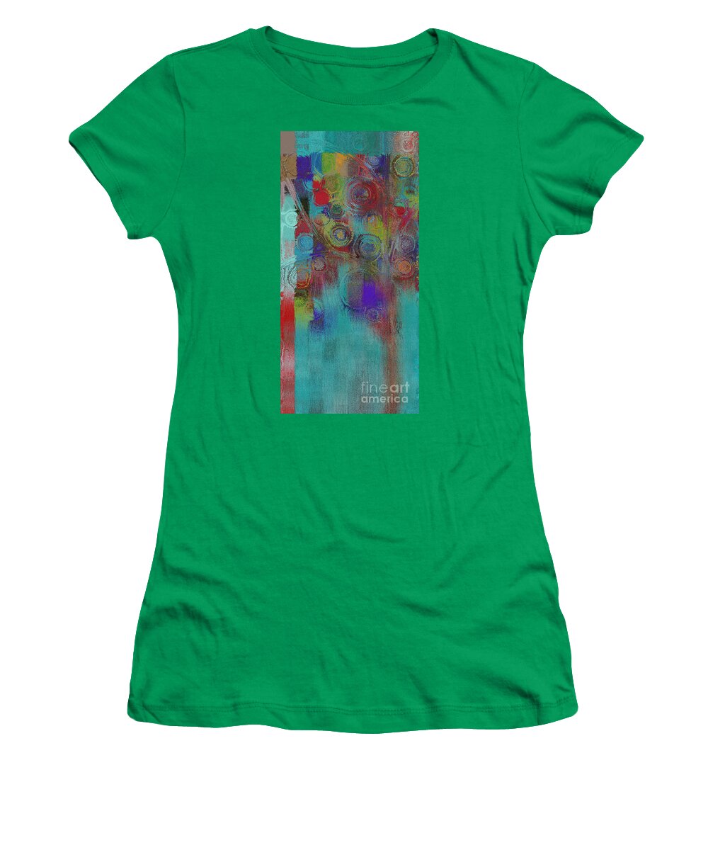 Tree Women's T-Shirt featuring the painting Bubble Tree - sped09l by Variance Collections