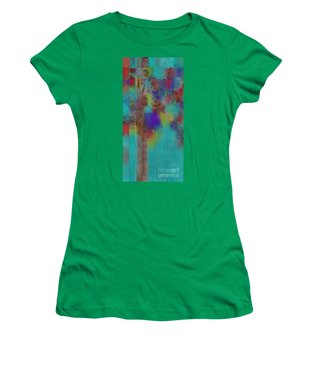 Tree Women's T-Shirt featuring the painting Bubble Tree - Sped09r by Variance Collections