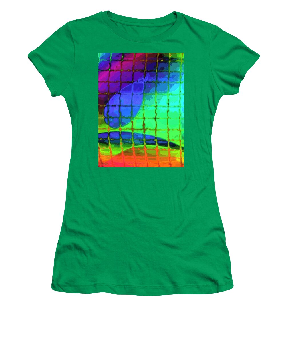 Net Women's T-Shirt featuring the digital art Caught In My Color Net On Venus by Alec Drake
