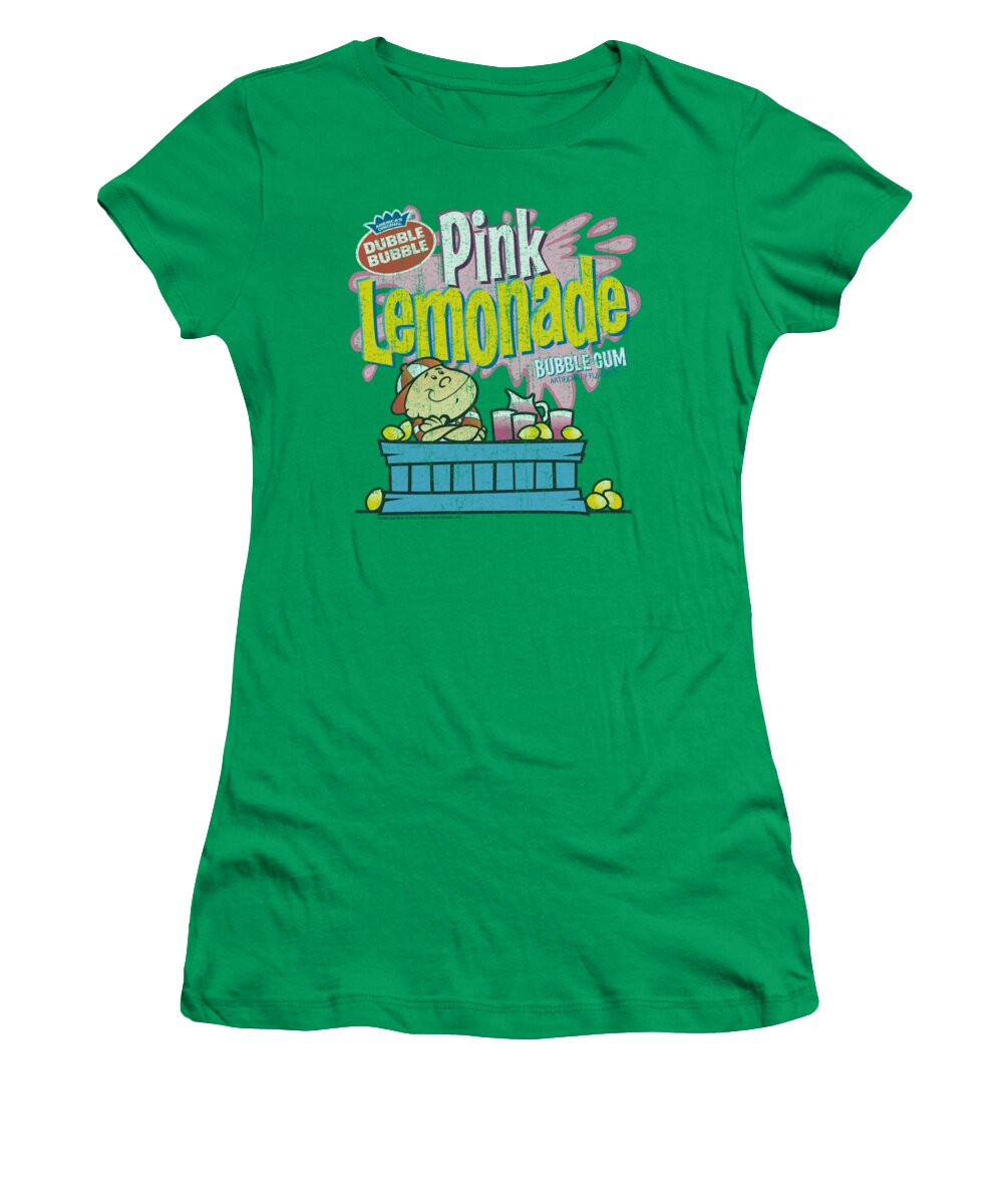 Dubble Bubble Women's T-Shirt featuring the digital art Dubble Bubble - Pink Lemonade by Brand A