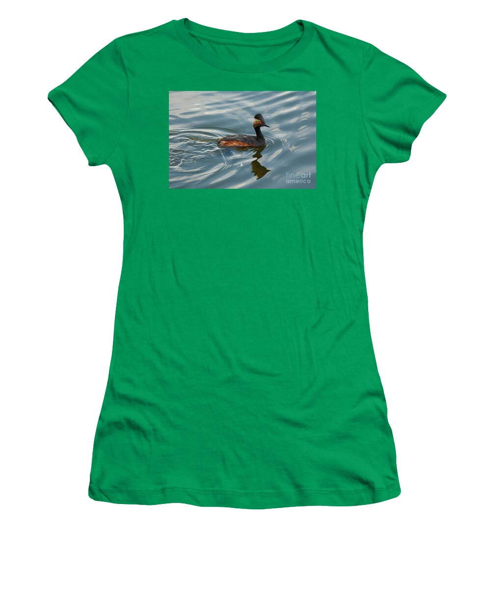 Eared Grebe Women's T-Shirt featuring the photograph Eared Grebe by Vivian Christopher