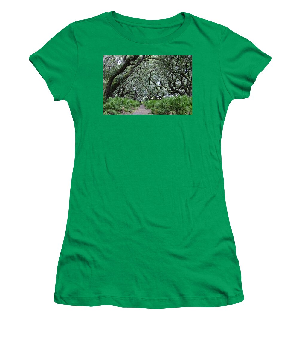 Cumberland Island Women's T-Shirt featuring the photograph Enchanted Forest by Laurie Perry