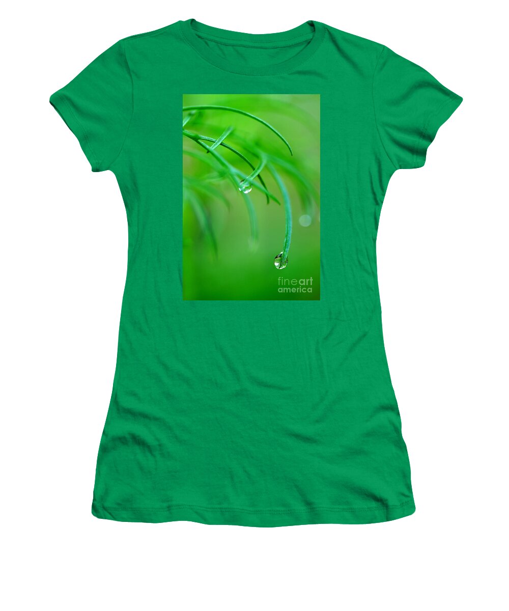 Dew Drops Women's T-Shirt featuring the photograph Garden Gifts by Michael Eingle