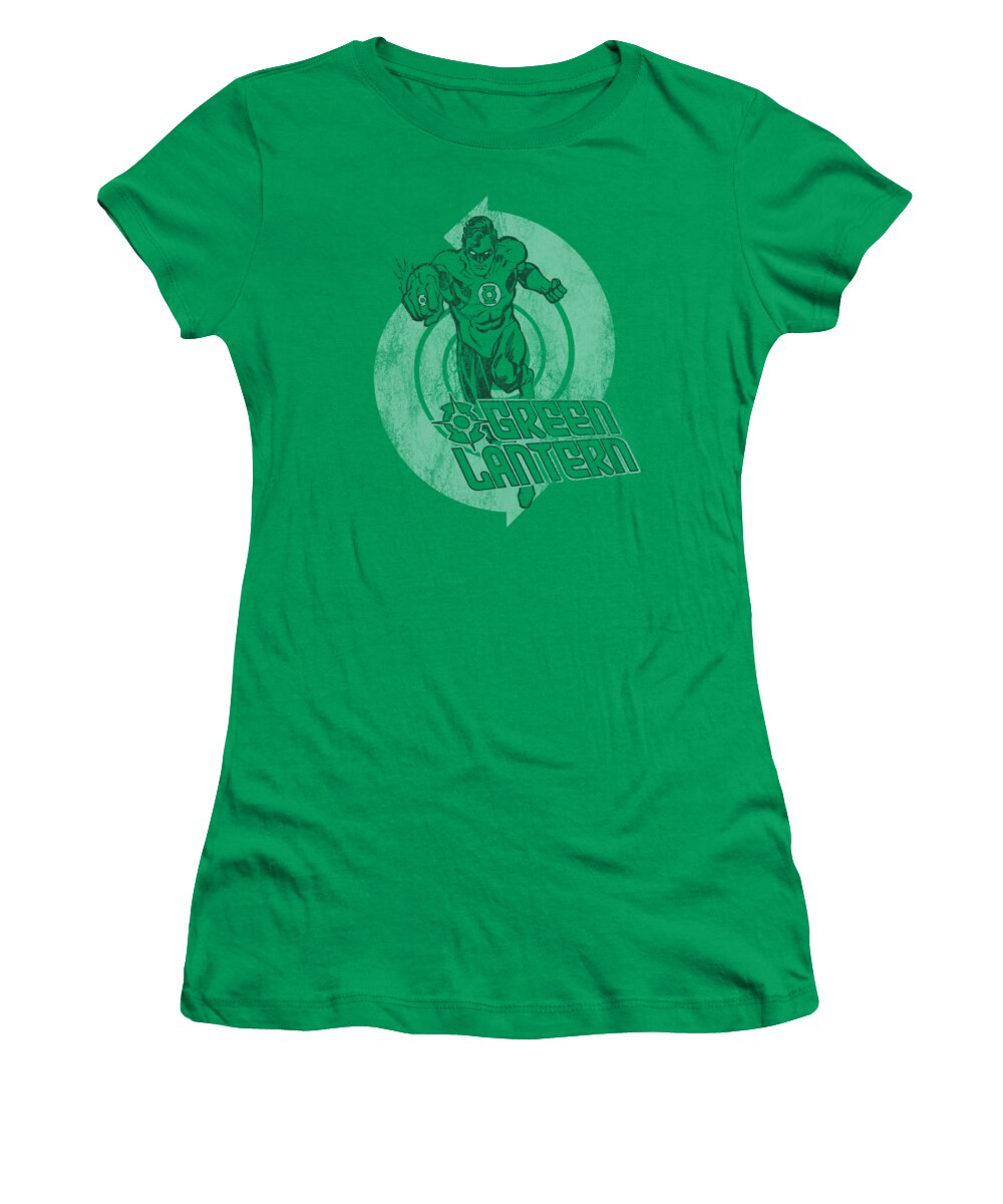 Green Lantern Women's T-Shirt featuring the digital art Green Lantern - Power by Brand A
