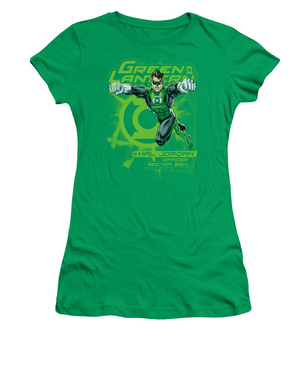 Green Lantern Women's T-Shirt featuring the digital art Green Lantern - Sector 2814 by Brand A