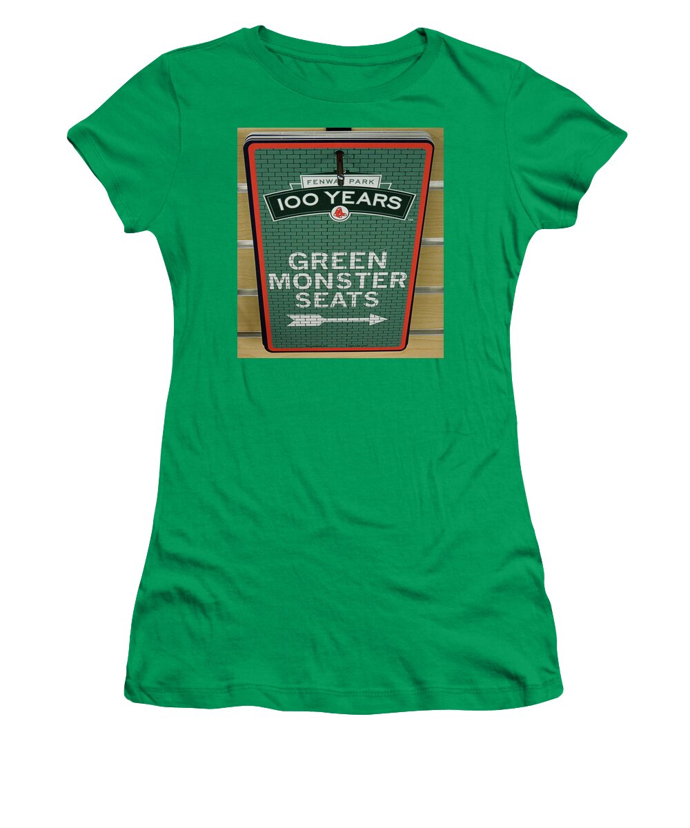 Boston Women's T-Shirt featuring the photograph Green Monsta Seats by Caroline Stella