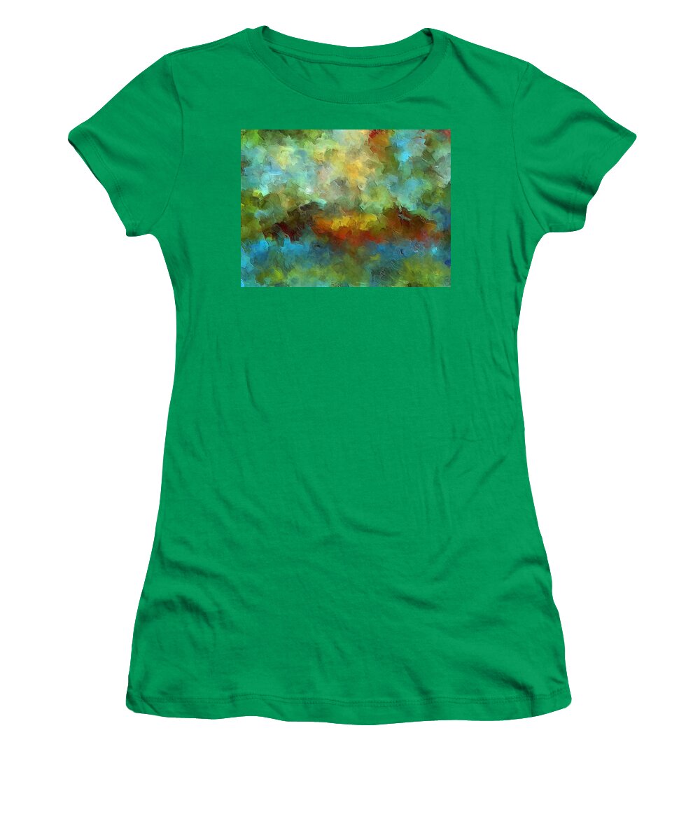 Abstract Art Women's T-Shirt featuring the painting Grotto by Ely Arsha