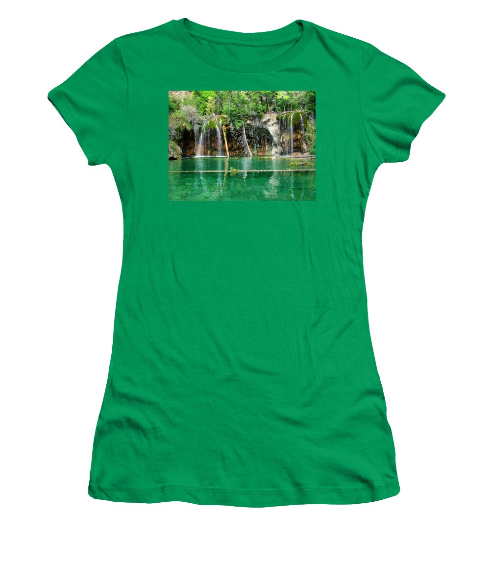 Hanging Lake Women's T-Shirt featuring the photograph Hanging Lake 1 by Ken Smith