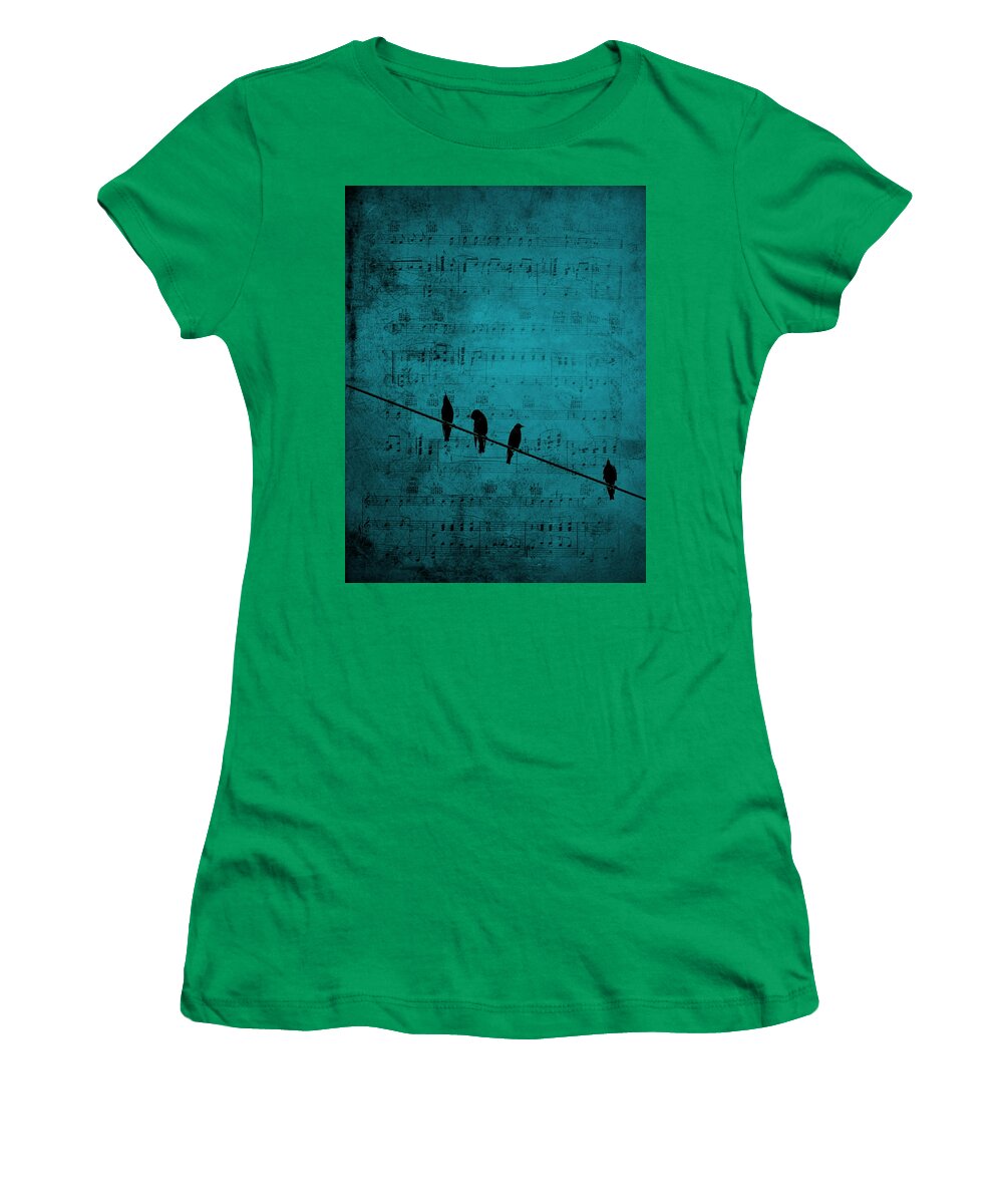 Bird Women's T-Shirt featuring the photograph Music Soothes the Soul by Andrea Kollo