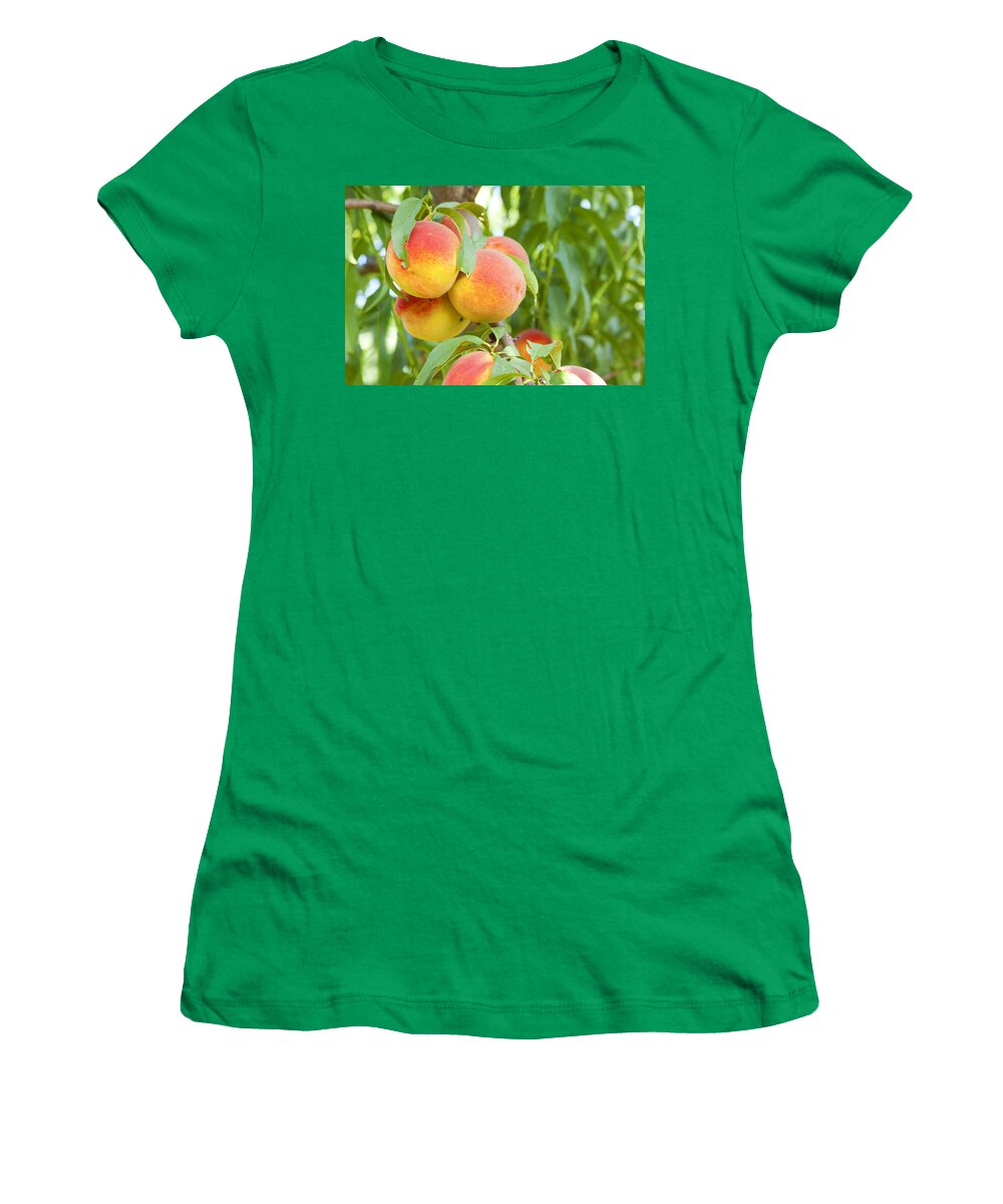 Peaches Women's T-Shirt featuring the photograph Peaches by Alexey Stiop