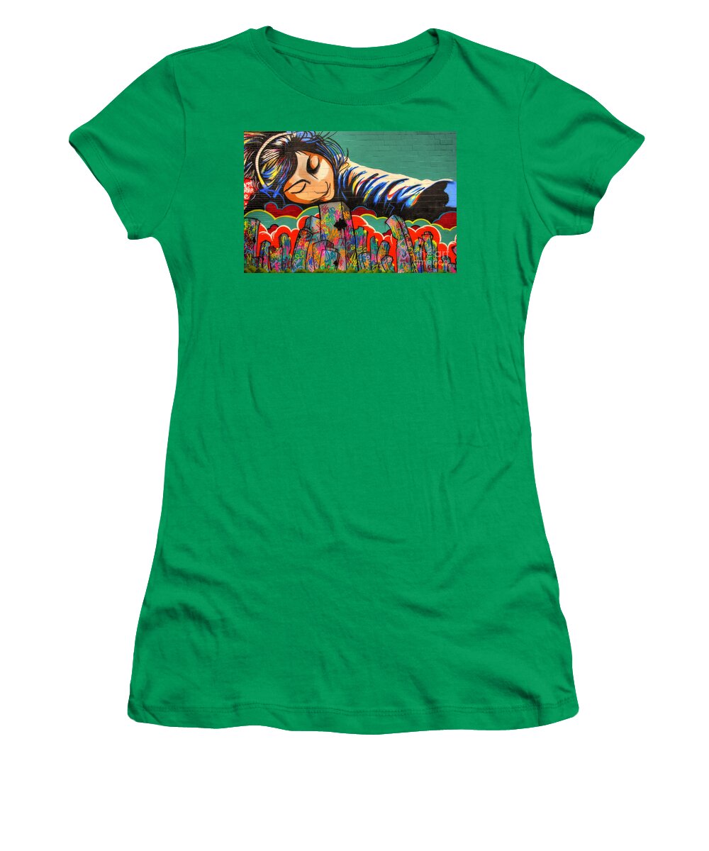 Graffiti Women's T-Shirt featuring the photograph Sleeping Beauty by Anthony Wilkening
