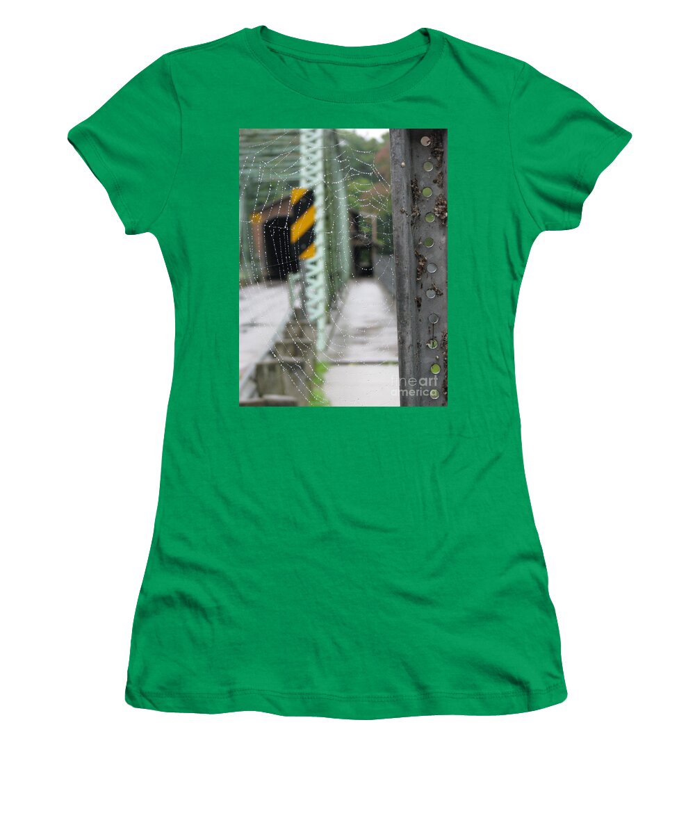 Spider Web Women's T-Shirt featuring the photograph Spider Web by Michael Krek