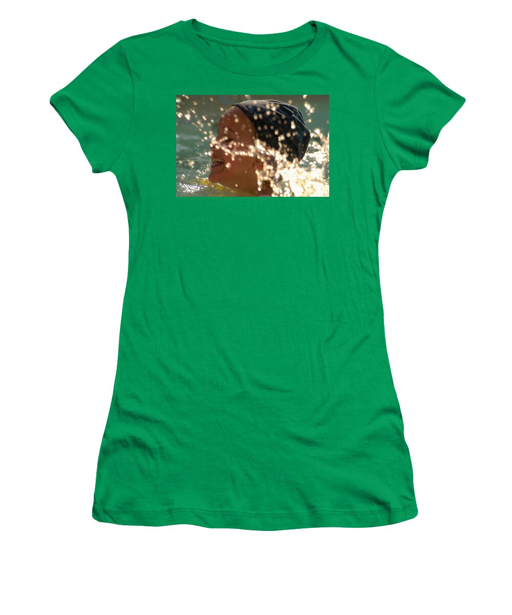 Africa Women's T-Shirt featuring the photograph Splash and giggle by Alistair Lyne