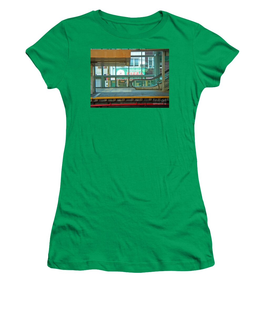 Ny Women's T-Shirt featuring the photograph Subway Pizza by Phillip Allen