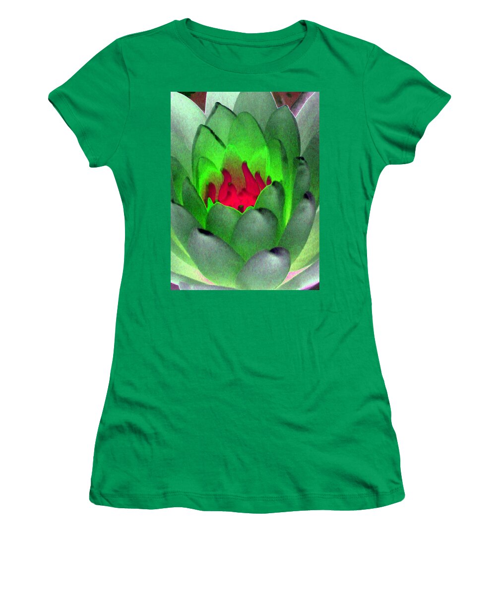 Water Lilies Women's T-Shirt featuring the photograph The Water Lilies Collection - PhotoPower 1122 by Pamela Critchlow