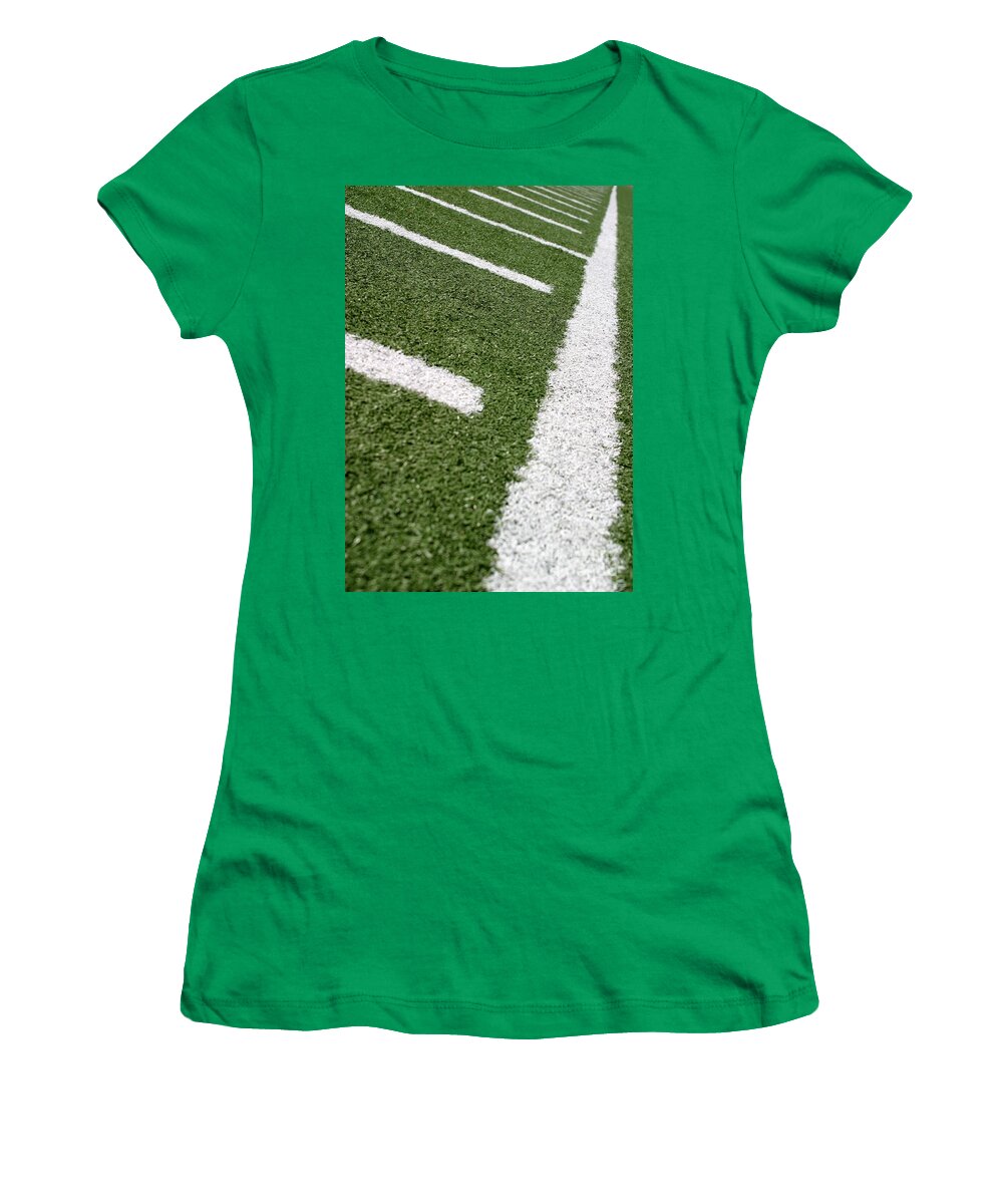 American Women's T-Shirt featuring the photograph Football Lines #2 by Henrik Lehnerer