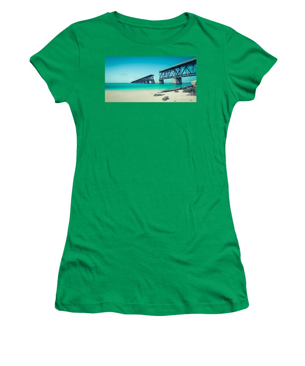 Atlantic Women's T-Shirt featuring the photograph Bahia Hondas Railroad Bridge by Hannes Cmarits