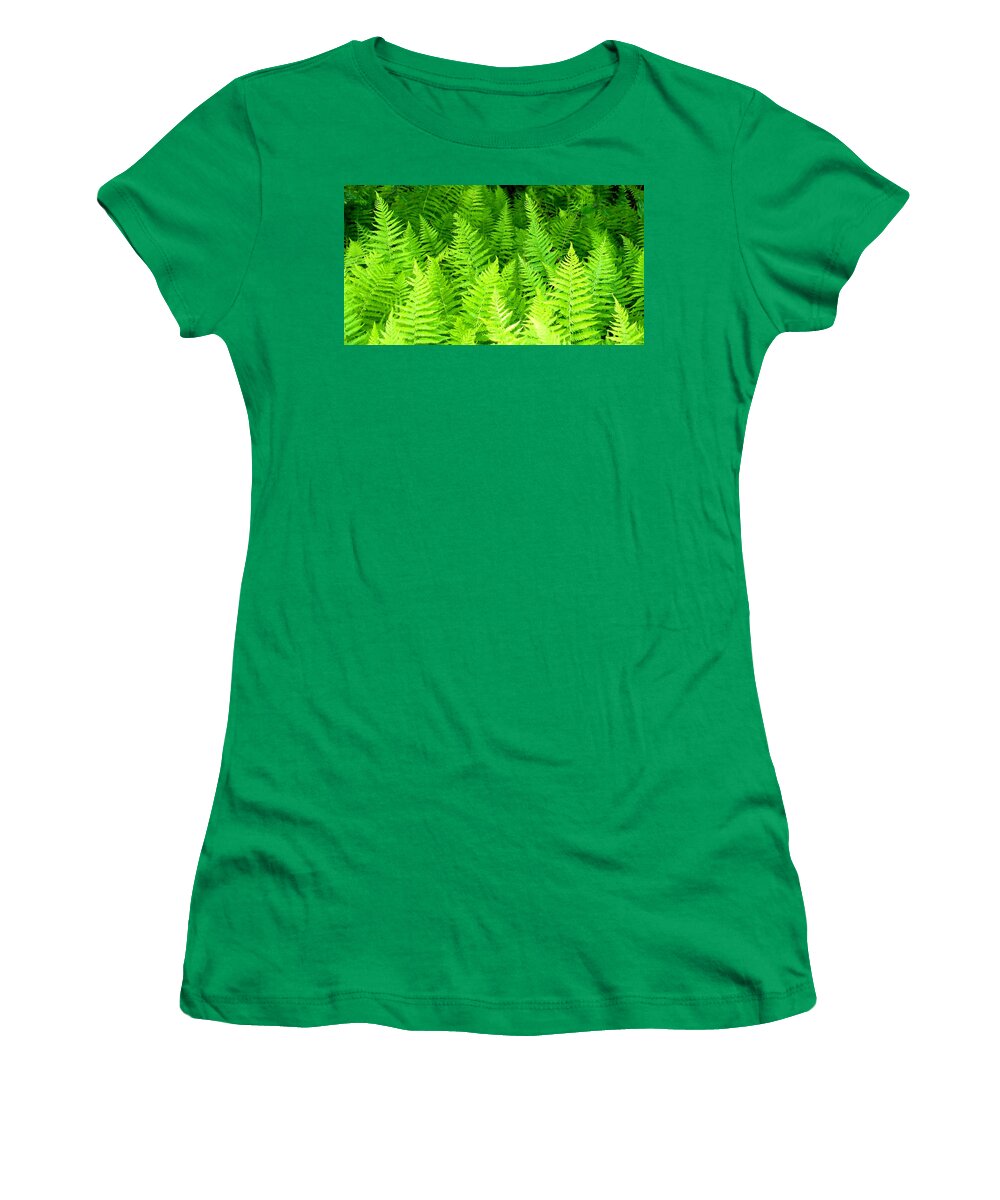Ferns Women's T-Shirt featuring the photograph Ferns Galore filtered by Duane McCullough