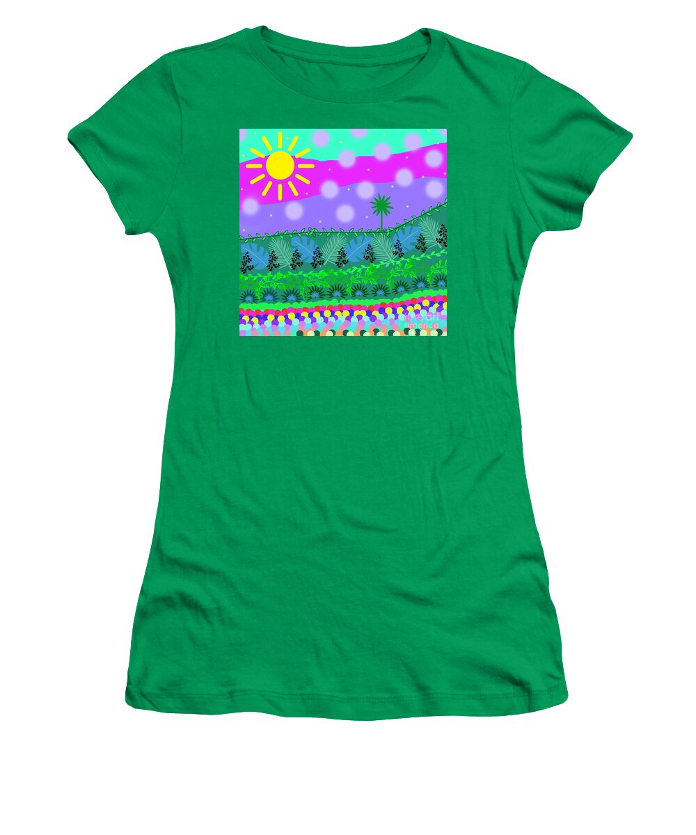 Whimsy Women's T-Shirt featuring the digital art A Little Whimsy by Diamante Lavendar