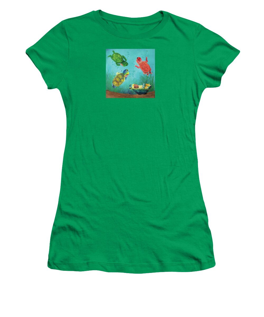 Under The Sea Women's T-Shirt featuring the photograph Baby Turtles by Anne Geddes