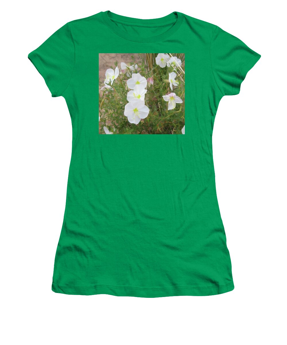 Southwest Utah Women's T-Shirt featuring the digital art Delicate Desert Bloom - Death Valley by Gary Baird
