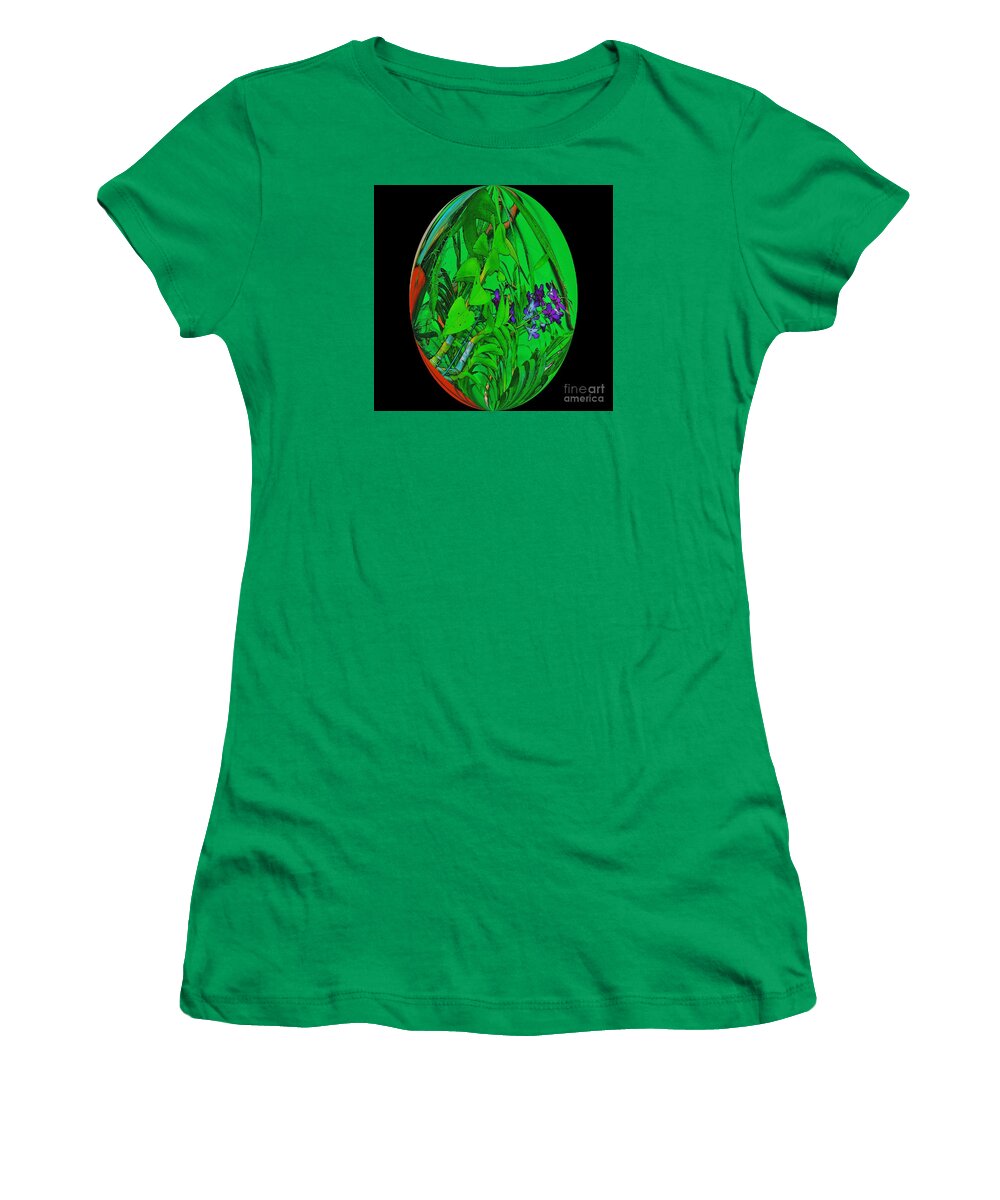 Eggplant Women's T-Shirt featuring the mixed media Eggplant by Beverly Shelby