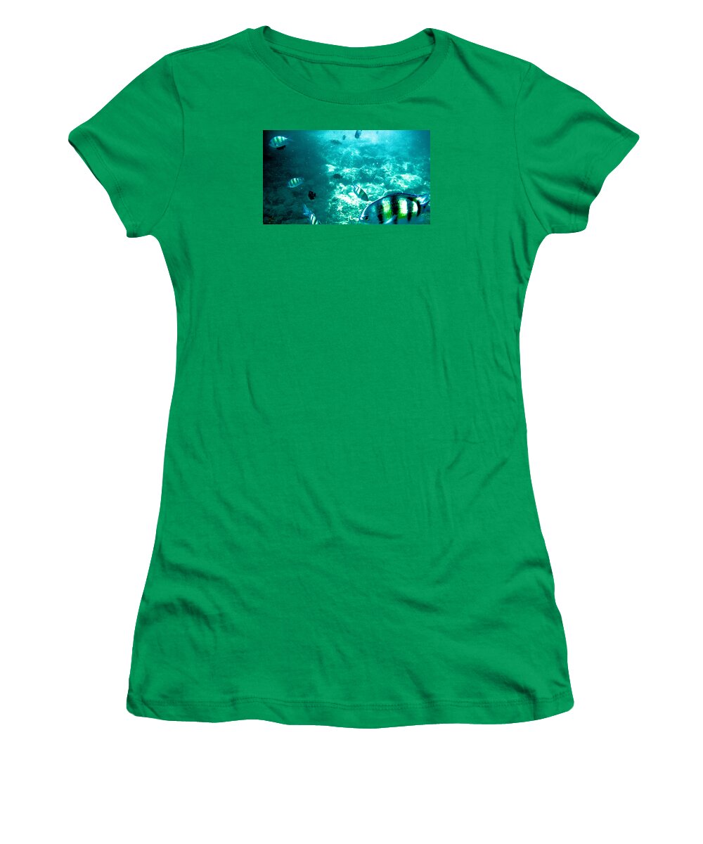 Fish Women's T-Shirt featuring the photograph Fish Tank Day by Michael Blaine