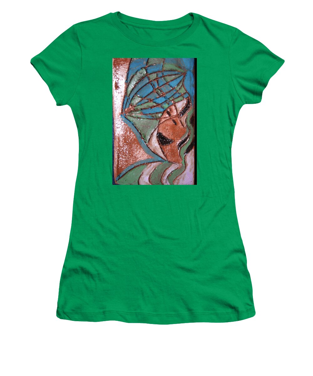 Gloria Ssali Women's T-Shirt featuring the painting Is That My Hat Tile by Gloria Ssali