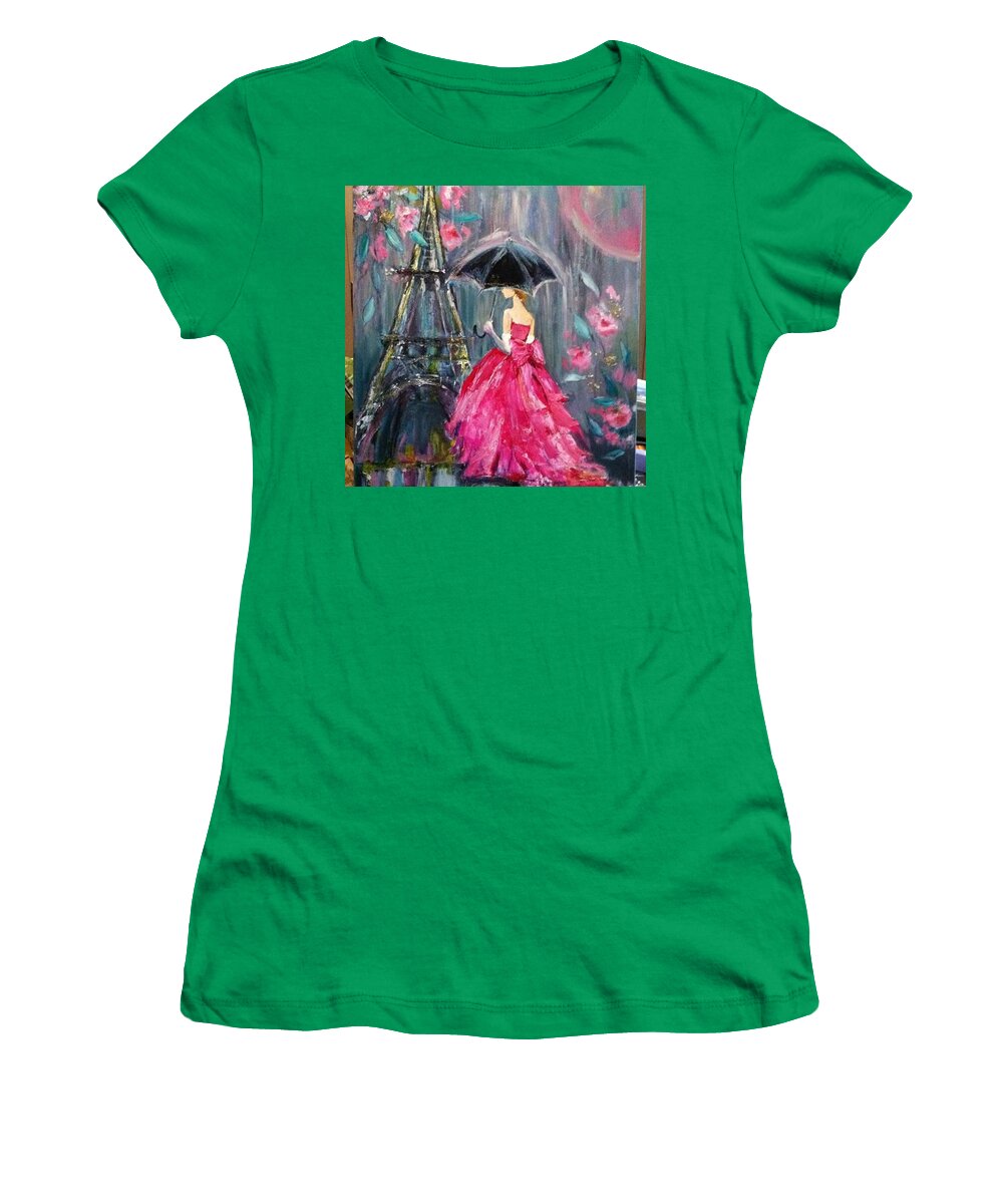 Pink Women's T-Shirt featuring the photograph It's Raining In #california ! This by Jennifer Beaudet