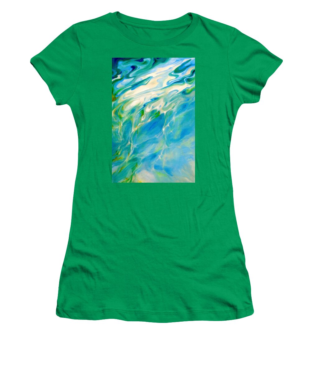 Water Women's T-Shirt featuring the painting Liquid Assets by Dina Dargo