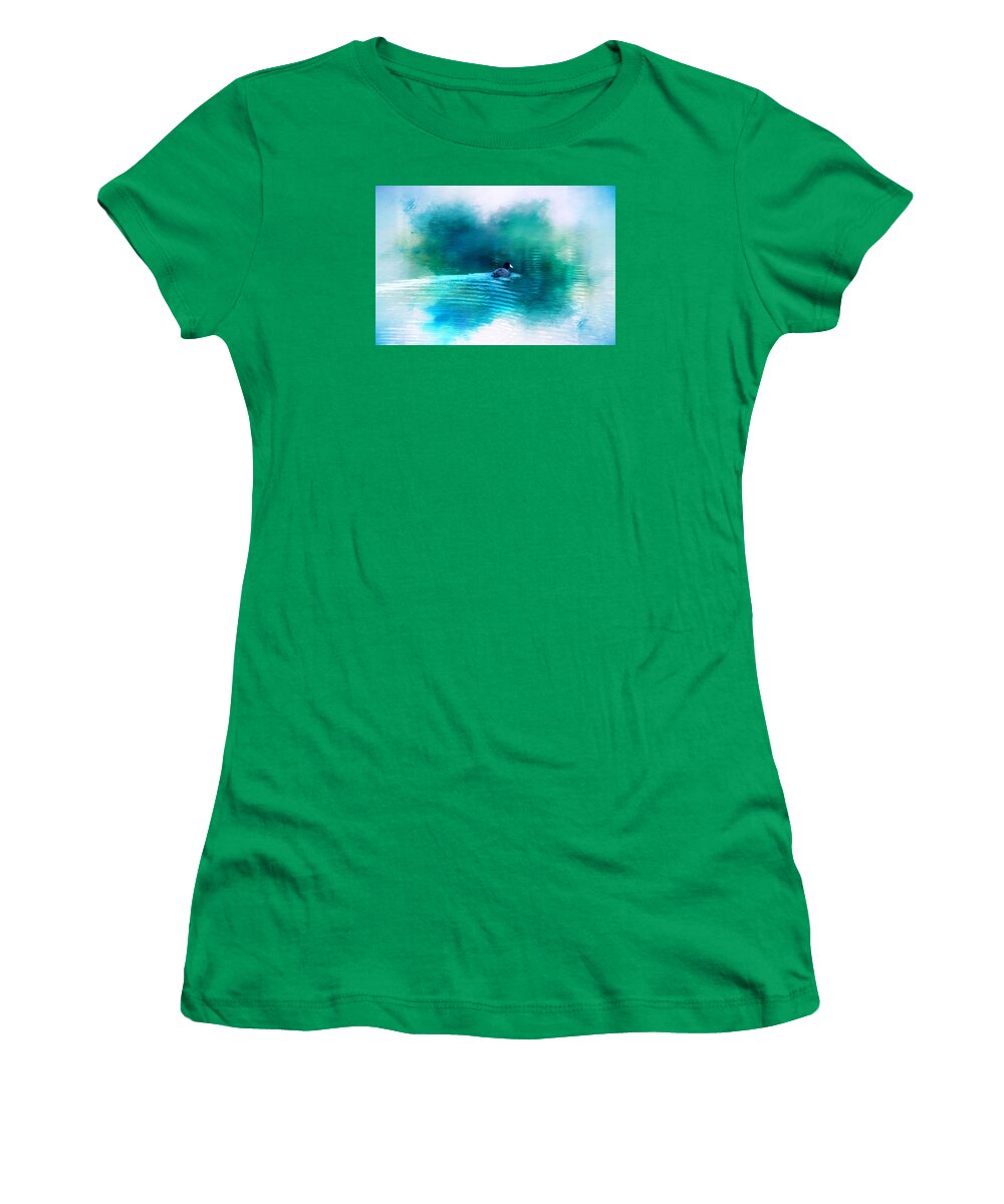 Coot Women's T-Shirt featuring the photograph Lonely Without You by Theresa Campbell