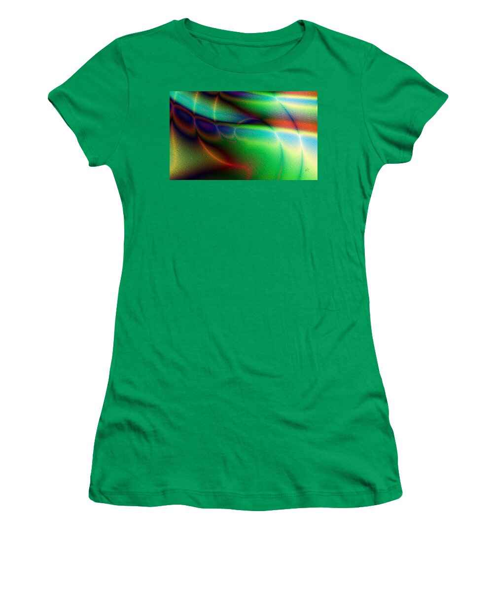 Colorful Women's T-Shirt featuring the digital art Luces Coloridas by Kiki Art