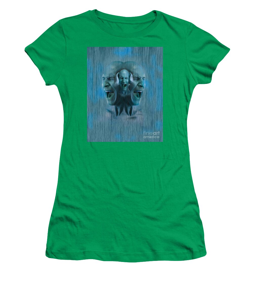 Agony Women's T-Shirt featuring the photograph Mental Illness by George Mattei