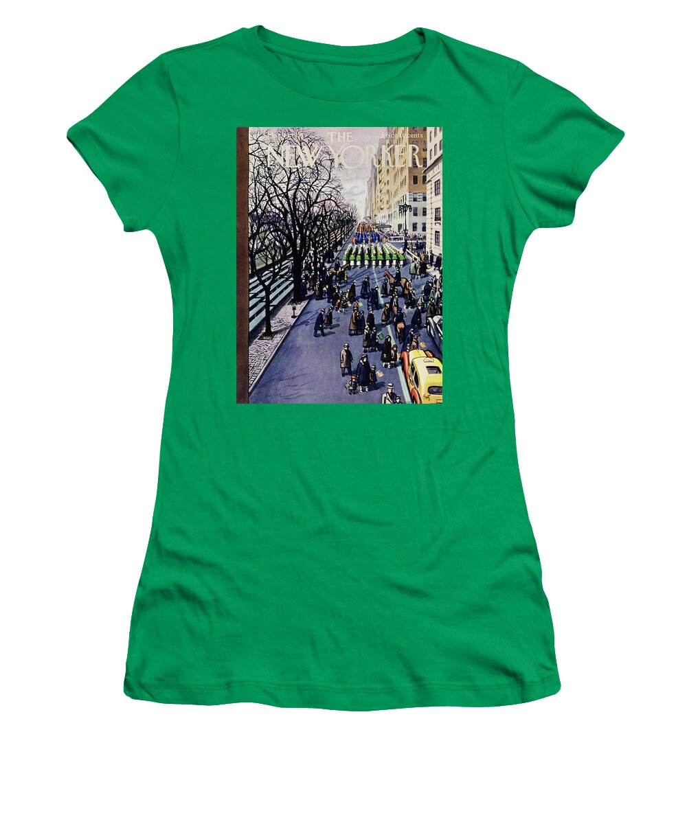 Parade Women's T-Shirt featuring the drawing New Yorker March 14 1953 by Arthur Getz
