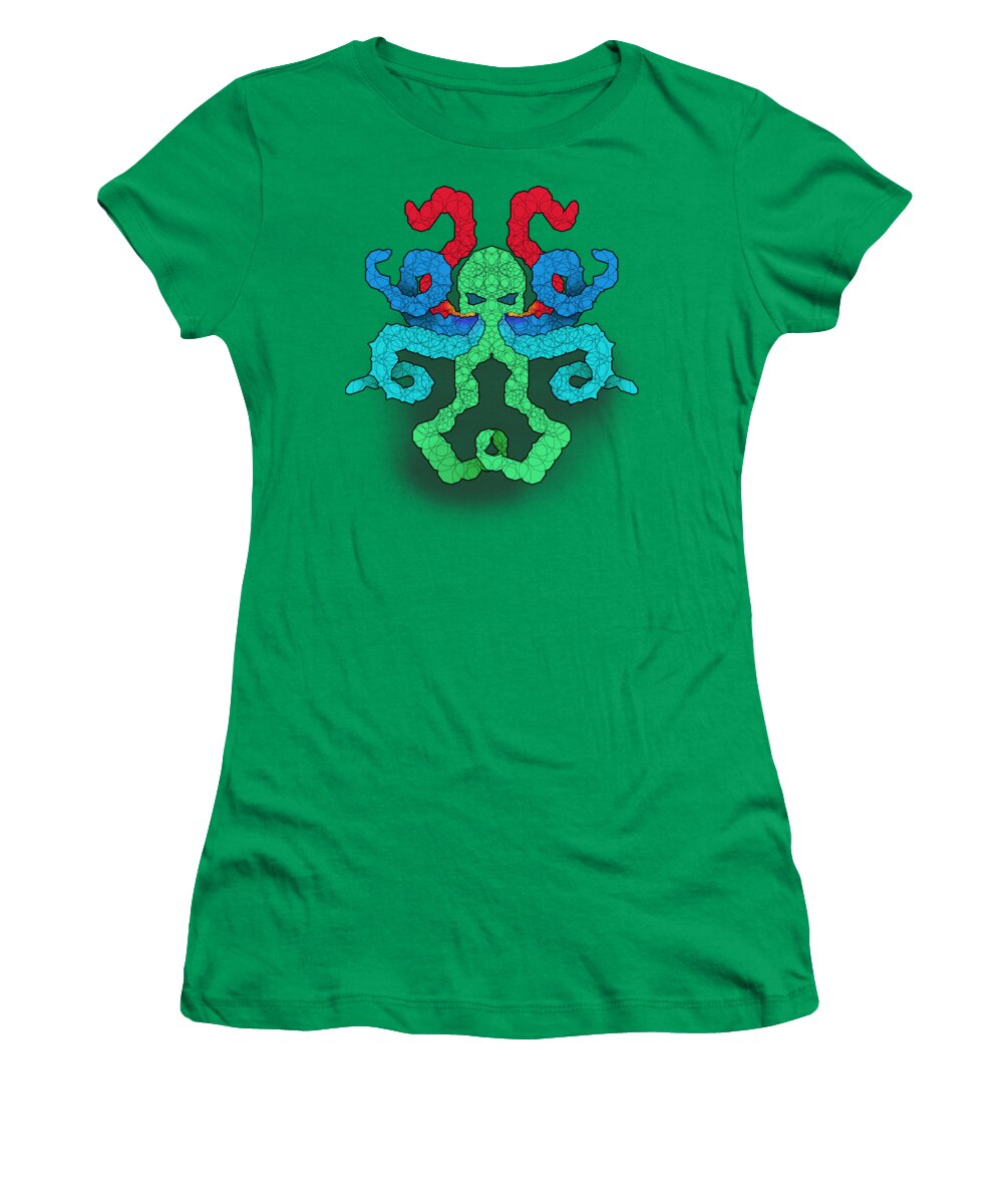 Octopus Women's T-Shirt featuring the digital art Octopus by Dusty Conley