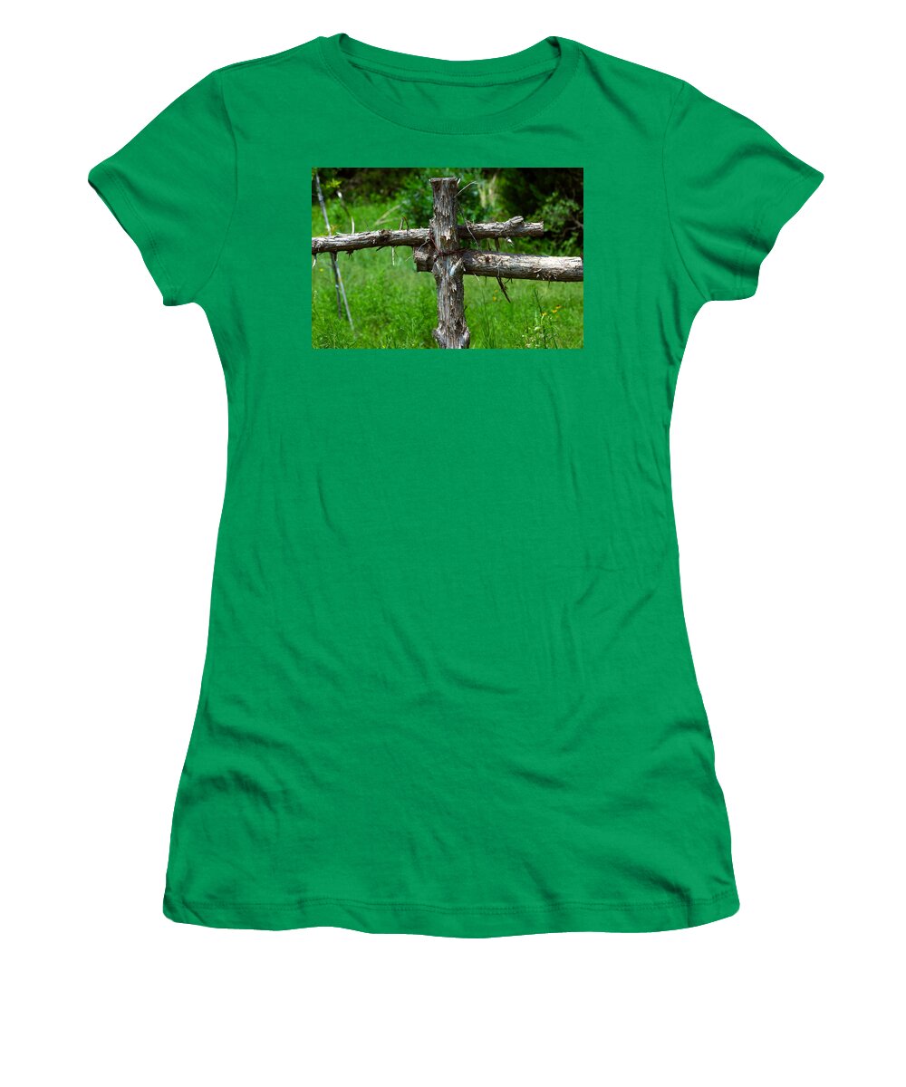 Old Women's T-Shirt featuring the photograph Old fence by James Smullins