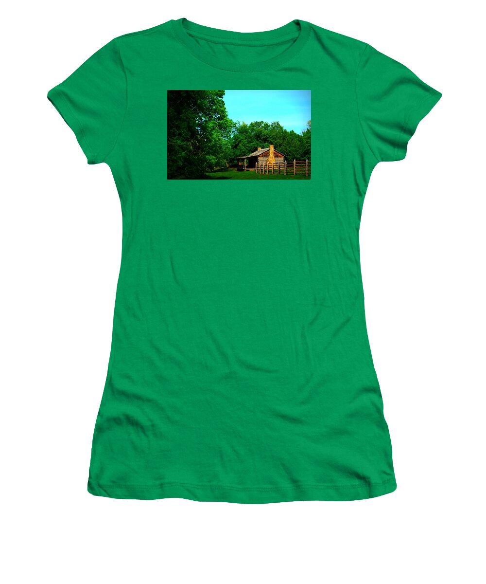Indiana Women's T-Shirt featuring the photograph Old Homestead in Simpler Times by Stacie Siemsen