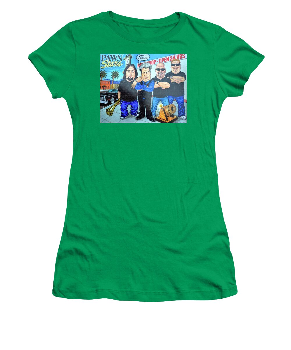 Pawn Stars Women's T-Shirt featuring the photograph Pawn Stars in Las Vegas by Tatiana Travelways